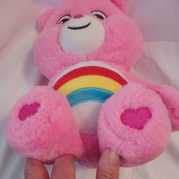 Care Bears Cheer Bear Rainbow Pink Basic Fun Plush Stuffed Animal Toy 14" 2020 - Picture 7 of 8